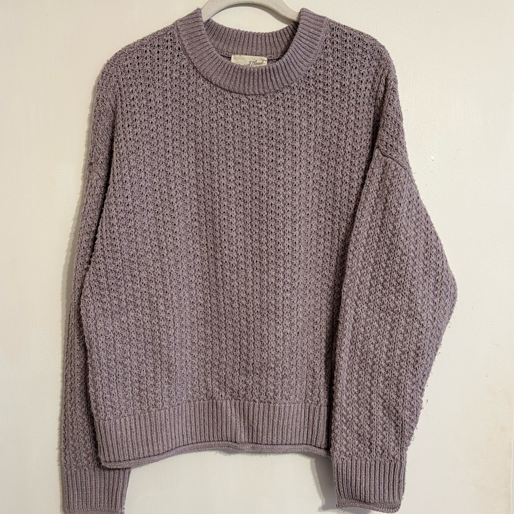 Lavender Knit Crew Neck Sweater